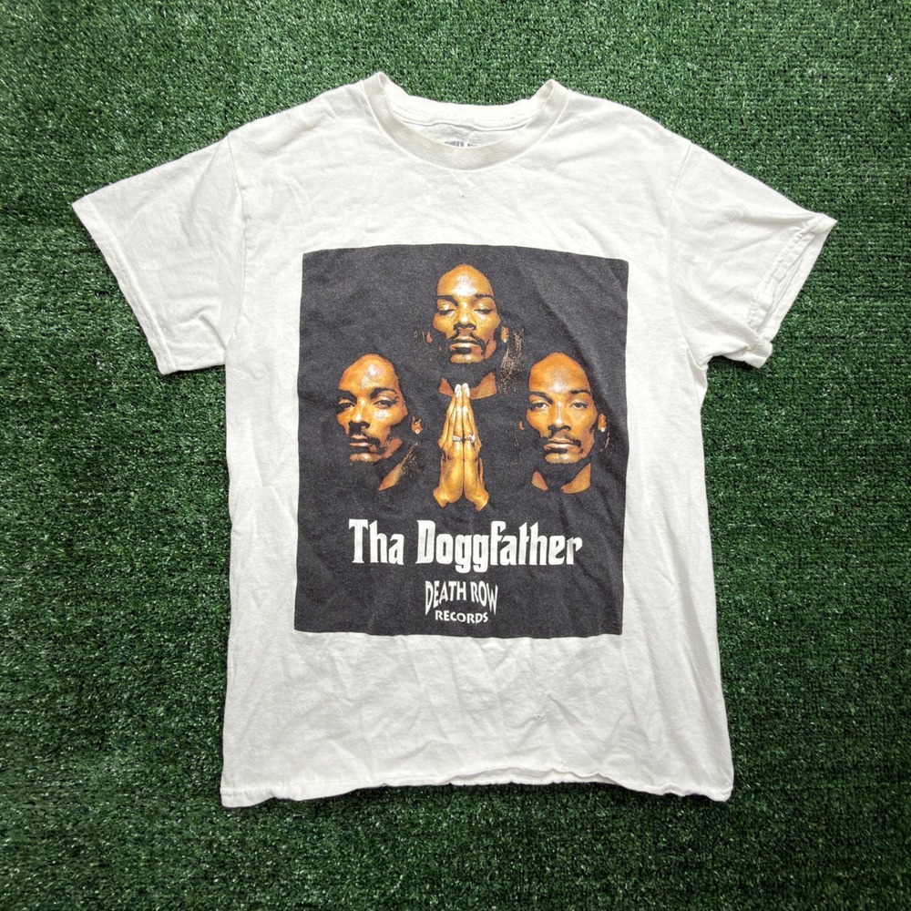 Snoop Dogg Tha Doggfather Death Row Records Graphic‎ T-Shirt Mens Small White